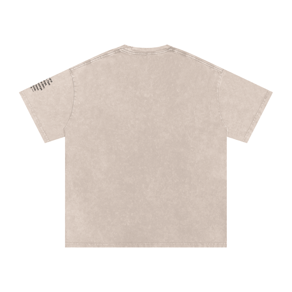 Snow Washed Oversized Cotton T-Shirt
