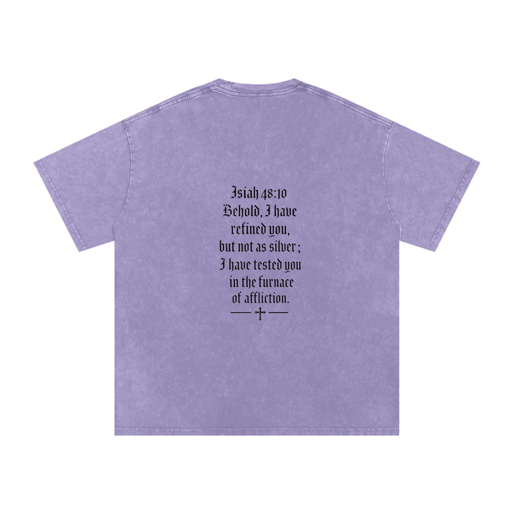Snow Washed Oversized Cotton T-Shirt