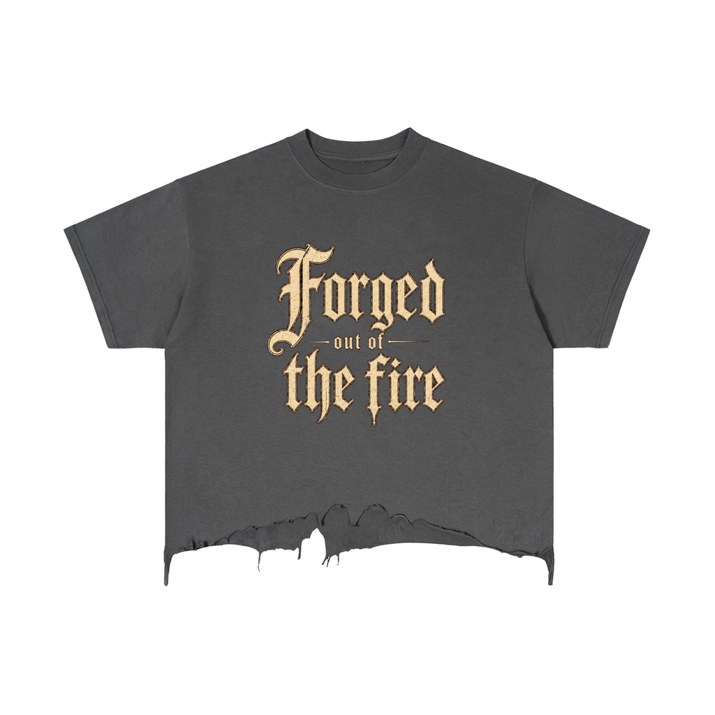Vintage Wash Boxy Distressed Hem T-Shirt