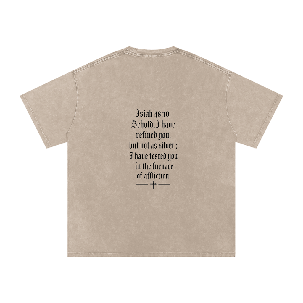 Snow Washed Oversized Cotton T-Shirt