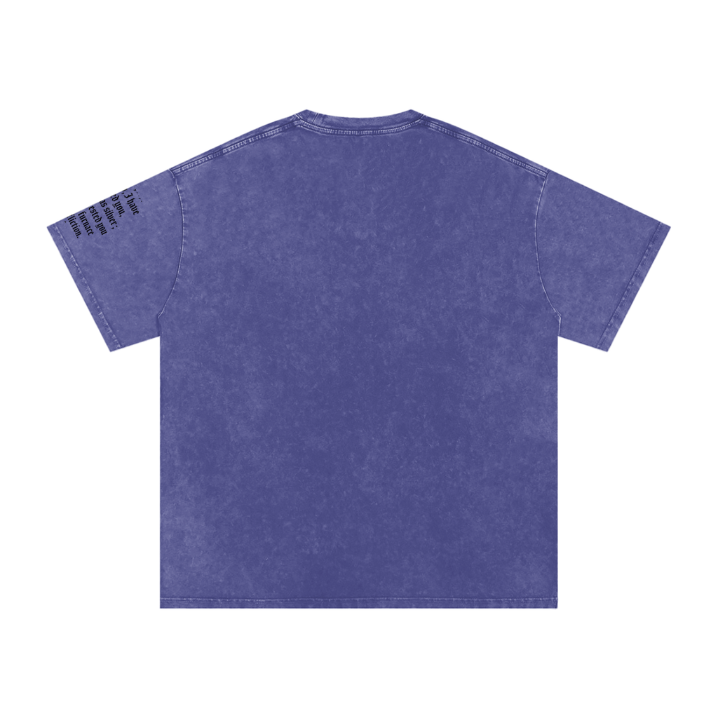 Snow Washed Oversized Cotton T-Shirt